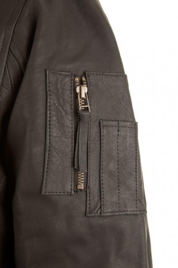 Woodland Aviator Leather jacket Brown - Μπουφάν - Aνδρικά μπουφαν μεγάλα μεγέθη