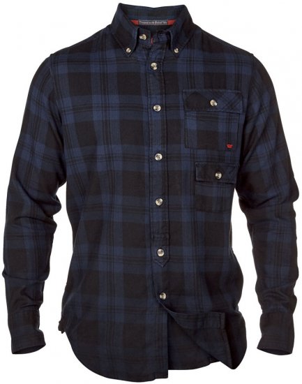 D555 King Navy - Πουκάμισα - Aνδρικά πουκαμισα μεγαλα μεγάλα μεγέθη