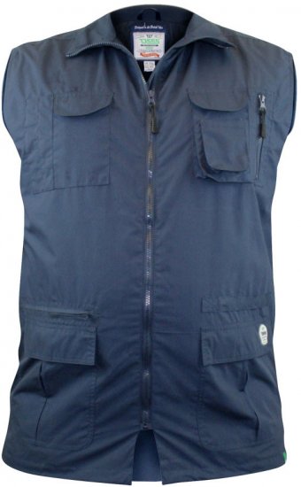 D555 Enzo Multi Pocket Waistcoat Navy - Αθλητικά ρούχα & Outdoor - Aθλητικα ρούχα μεγάλα μεγέθη ανδρικά