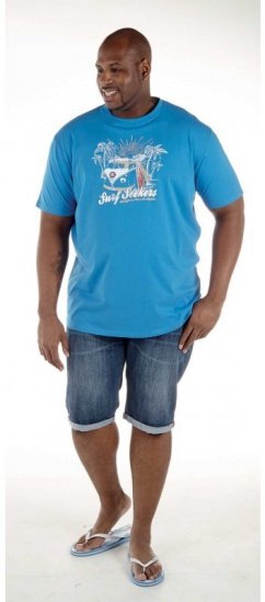 D555 Magnus T-shirt Blue - Μακό μπλουζάκια - Aνδρικά μπλουζεσ μεγάλα μεγέθη