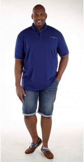 D555 Asia Polo Shirt Blue - Πόλο μπλουζάκια - Aνδρικά μπλουζακια πολο μεγάλα μεγέθη