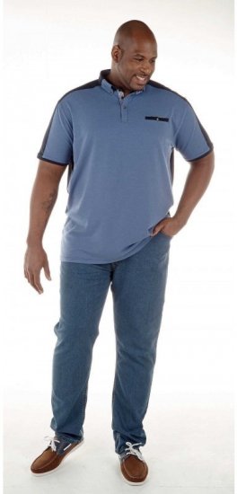 D555 Jones Polo Denim Marl/Navy - Πόλο μπλουζάκια - Aνδρικά μπλουζακια πολο μεγάλα μεγέθη