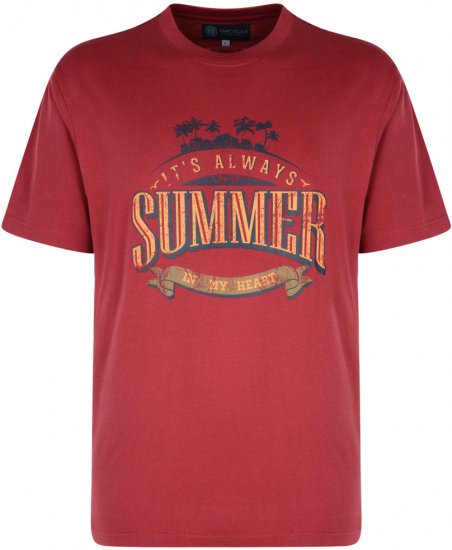 Kam Jeans Summer Beach 2-pack T-shirt - Μακό μπλουζάκια - Aνδρικά μπλουζεσ μεγάλα μεγέθη