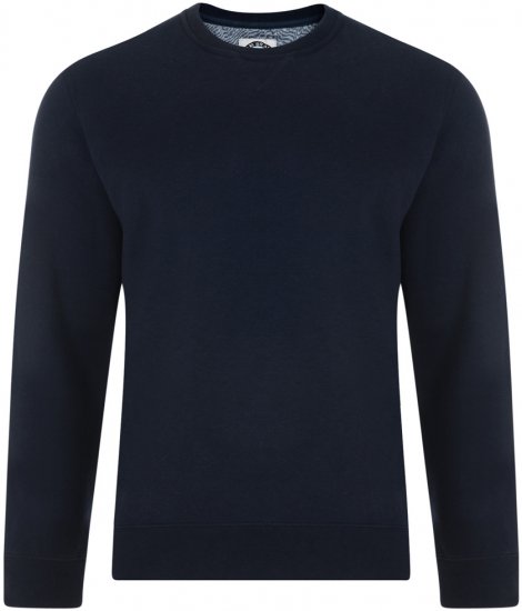 Kam Jeans Sweatshirt Navy - φούτερ/Φούτερ με κουκούλα - φούτερ/Φούτερ με κουκούλα ανδρικά μεγάλα μεγέθη 