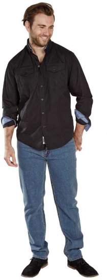 D555 LIONEL Fashion Pockets Long Sleeve Shirt - Πουκάμισα - Aνδρικά πουκαμισα μεγαλα μεγάλα μεγέθη