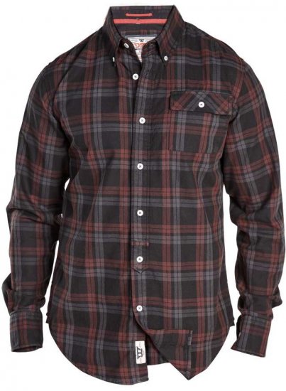 D555 Hubert One Pocket Check Shirt - Πουκάμισα - Aνδρικά πουκαμισα μεγαλα μεγάλα μεγέθη