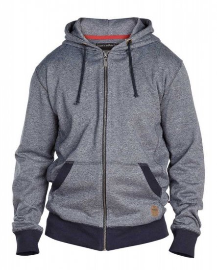 D555 AVERY Blue Speckled Hoody - φούτερ/Φούτερ με κουκούλα - φούτερ/Φούτερ με κουκούλα ανδρικά μεγάλα μεγέθη 