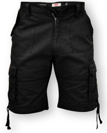 D555 Jarrod Cargo Short Black - Σορτς - Aνδρικεσ βερμουδεσ μεγαλα μεγάλα μεγέθη