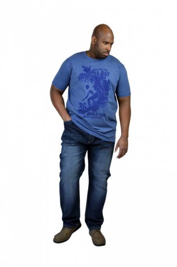 D555 CLAYTON Honolua Bay T-shirt Denim Marl - Μακό μπλουζάκια - Aνδρικά μπλουζεσ μεγάλα μεγέθη