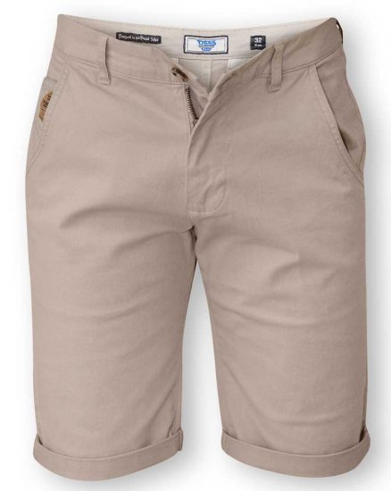 D555 COLTEN Stretch Cotton Chino Short Beige - Σορτς - Aνδρικεσ βερμουδεσ μεγαλα μεγάλα μεγέθη
