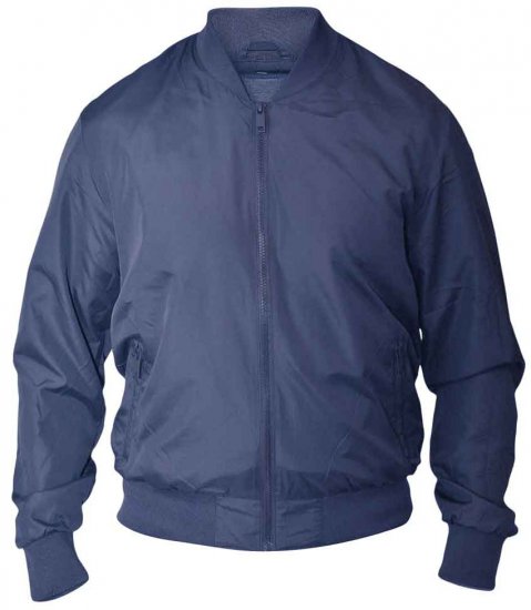 D555 JAMES Lined Bomber Jacket Navy - Μπουφάν - Aνδρικά μπουφαν μεγάλα μεγέθη