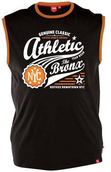 D555 JOVAN Athletic Sleeveless T-shirt Black - Μακό μπλουζάκια - Aνδρικά μπλουζεσ μεγάλα μεγέθη
