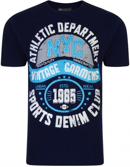 Kam Jeans Athletic Department 2-p T-shirt - Μακό μπλουζάκια - Aνδρικά μπλουζεσ μεγάλα μεγέθη
