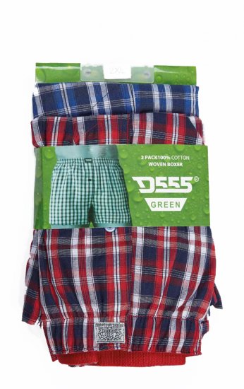 D555 PLAID Boxer Shorts Pack of Two - Εσώρουχα/Μαγιό - Aνδρικά Εσώρουχα μεγάλα μεγέθη