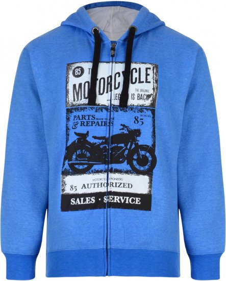 Kam Jeans 790 Motorcycle Hoodie - φούτερ/Φούτερ με κουκούλα - φούτερ/Φούτερ με κουκούλα ανδρικά μεγάλα μεγέθη 