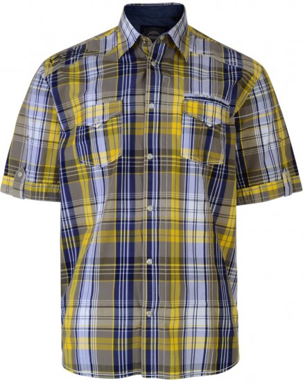 Kam Jeans Short Sleeve Check Shirt Berry - Πουκάμισα - Aνδρικά πουκαμισα μεγαλα μεγάλα μεγέθη