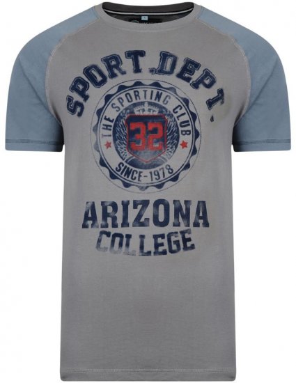 Kam Jeans Arizona College Tee - Μακό μπλουζάκια - Aνδρικά μπλουζεσ μεγάλα μεγέθη