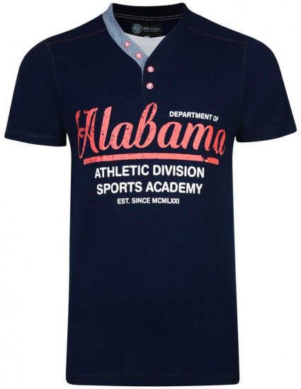 Kam Jeans Baseball Alabama Tee - Μακό μπλουζάκια - Aνδρικά μπλουζεσ μεγάλα μεγέθη