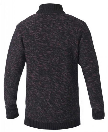 D555 MARSDEN Neck Sweater Black/Red - φούτερ/Φούτερ με κουκούλα - φούτερ/Φούτερ με κουκούλα ανδρικά μεγάλα μεγέθη 