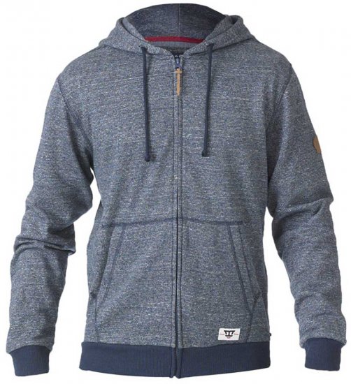 D555 Romney Full Zipper Hoodie Navy - φούτερ/Φούτερ με κουκούλα - φούτερ/Φούτερ με κουκούλα ανδρικά μεγάλα μεγέθη 