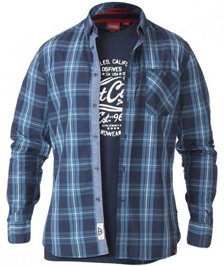 D555 Smith Shirt & T-shirt Combo - Πουκάμισα - Aνδρικά πουκαμισα μεγαλα μεγάλα μεγέθη