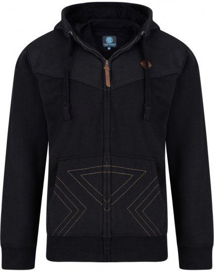 Kam Jeans 766 Panel Print Hoodie Black - φούτερ/Φούτερ με κουκούλα - φούτερ/Φούτερ με κουκούλα ανδρικά μεγάλα μεγέθη 