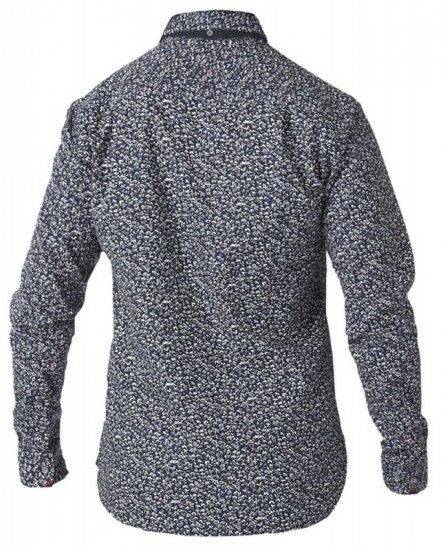 D555 Radcliff LS Printed Shirt Navy - Πουκάμισα - Aνδρικά πουκαμισα μεγαλα μεγάλα μεγέθη
