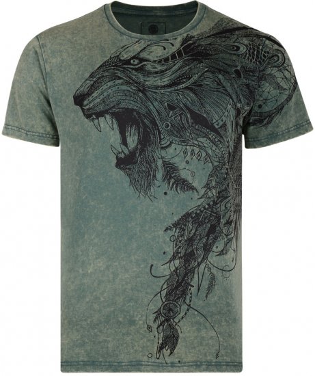 K.J. Lion Print T-shirt - Μακό μπλουζάκια - Aνδρικά μπλουζεσ μεγάλα μεγέθη