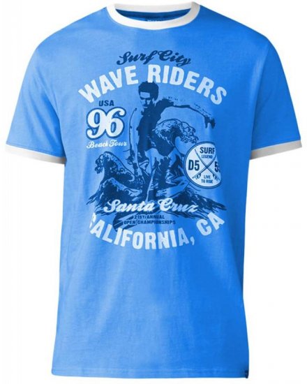 D555 Balder T-shirt Royal Blue - Μακό μπλουζάκια - Aνδρικά μπλουζεσ μεγάλα μεγέθη