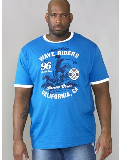 D555 Balder T-shirt Royal Blue - Μακό μπλουζάκια - Aνδρικά μπλουζεσ μεγάλα μεγέθη