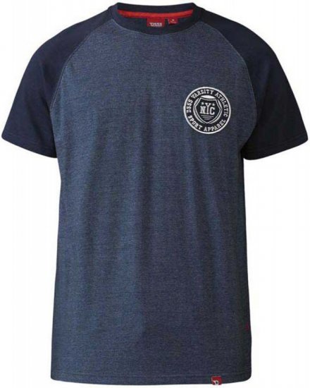 D555 Spencer T-shirt Navy - Μακό μπλουζάκια - Aνδρικά μπλουζεσ μεγάλα μεγέθη