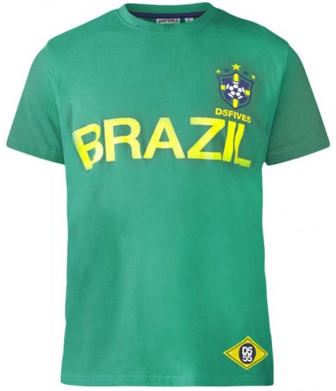 D555 Ricardo T-shirt Green - Μακό μπλουζάκια - Aνδρικά μπλουζεσ μεγάλα μεγέθη