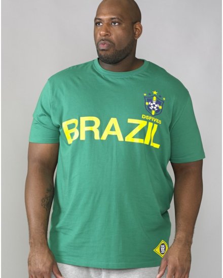 D555 Ricardo T-shirt Green - Μακό μπλουζάκια - Aνδρικά μπλουζεσ μεγάλα μεγέθη