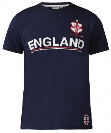 D555 Leon T-shirt Navy - Μακό μπλουζάκια - Aνδρικά μπλουζεσ μεγάλα μεγέθη