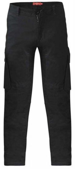 D555 Nelson Stretch Tapered Cargo Pants Black - Τζιν και παντελόνια - Aνδρικα τζιν παντελόνια μεγάλα μεγέθη