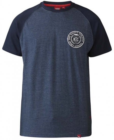D555 Spencer T-shirt Navy - Μακό μπλουζάκια - Aνδρικά μπλουζεσ μεγάλα μεγέθη