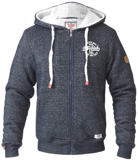 D555 Hulk Fur Lined Zipper Hood Navy - φούτερ/Φούτερ με κουκούλα - φούτερ/Φούτερ με κουκούλα ανδρικά μεγάλα μεγέθη 