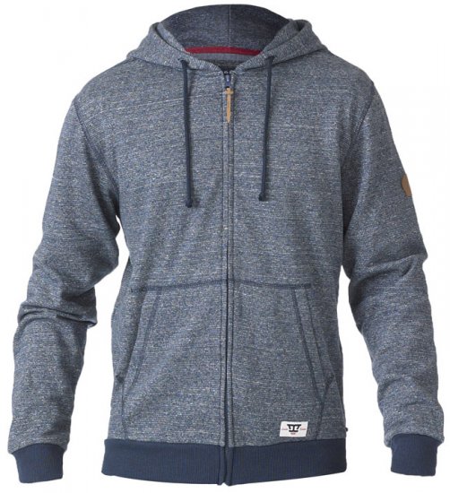 D555 Romney Full Zipper Hoodie Navy - φούτερ/Φούτερ με κουκούλα - φούτερ/Φούτερ με κουκούλα ανδρικά μεγάλα μεγέθη 