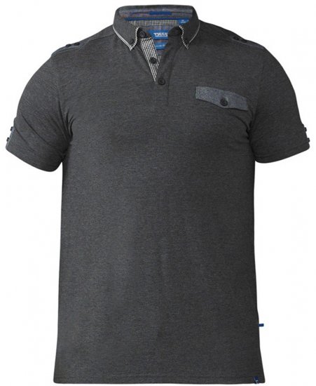 D555 Hogan Polo Charcoal - Πόλο μπλουζάκια - Aνδρικά μπλουζακια πολο μεγάλα μεγέθη