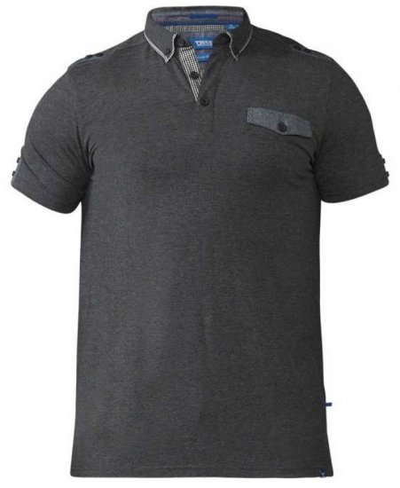 D555 Hogan Polo Charcoal - Πόλο μπλουζάκια - Aνδρικά μπλουζακια πολο μεγάλα μεγέθη