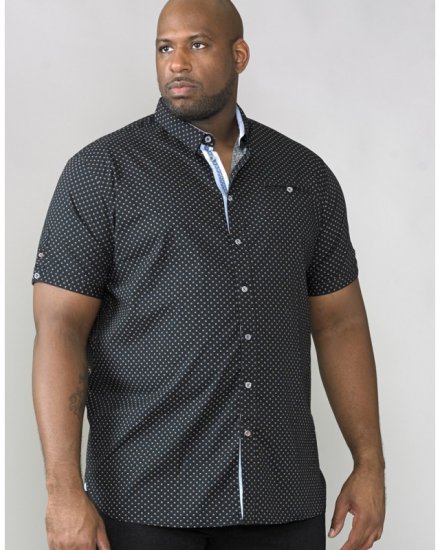D555 Ollie Short Sleeve Shirt Black - Πουκάμισα - Aνδρικά πουκαμισα μεγαλα μεγάλα μεγέθη