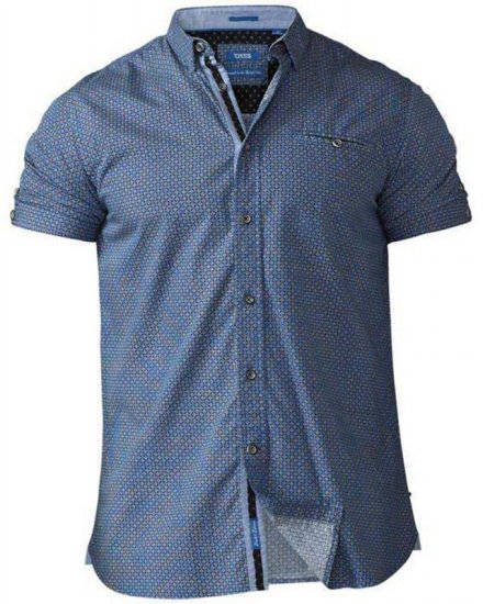 D555 Limburg Short Sleeve Shirt Blue - Πουκάμισα - Aνδρικά πουκαμισα μεγαλα μεγάλα μεγέθη