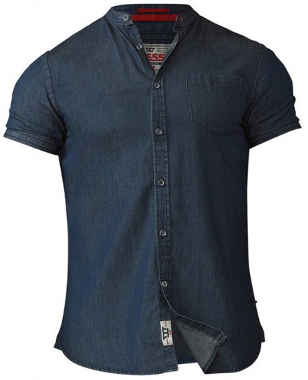 D555 Astra Short Sleeve Denim Shirt - Πουκάμισα - Aνδρικά πουκαμισα μεγαλα μεγάλα μεγέθη