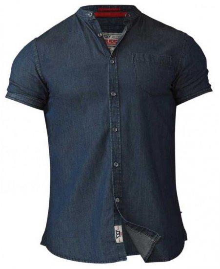 D555 Astra Short Sleeve Denim Shirt - Πουκάμισα - Aνδρικά πουκαμισα μεγαλα μεγάλα μεγέθη