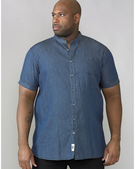 D555 Astra Short Sleeve Denim Shirt - Πουκάμισα - Aνδρικά πουκαμισα μεγαλα μεγάλα μεγέθη
