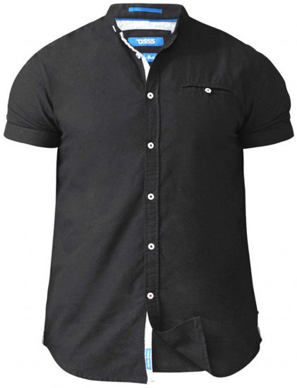 D555 Dwight Short Sleeve Shirt Black - Πουκάμισα - Aνδρικά πουκαμισα μεγαλα μεγάλα μεγέθη