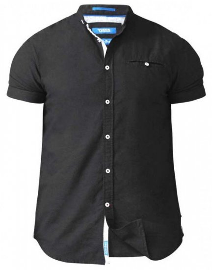 D555 Dwight Short Sleeve Shirt Black - Πουκάμισα - Aνδρικά πουκαμισα μεγαλα μεγάλα μεγέθη