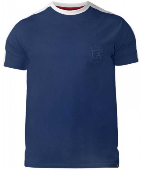 D555 Rick T-shirt Navy - Μακό μπλουζάκια - Aνδρικά μπλουζεσ μεγάλα μεγέθη