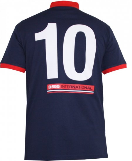D555 Foster Polo Navy - Πόλο μπλουζάκια - Aνδρικά μπλουζακια πολο μεγάλα μεγέθη