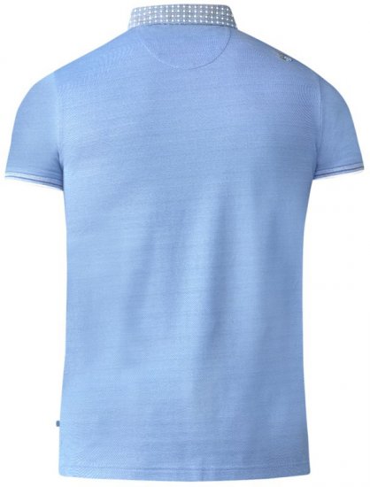 D555 Journey Fine Melange Polo Blue - Πόλο μπλουζάκια - Aνδρικά μπλουζακια πολο μεγάλα μεγέθη